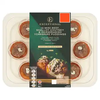 Asda Exceptional by ASDA 10 Mini Beef Shallot Chutney & Horseradish Yorkshire Puddings 165g offer