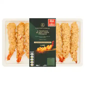 Asda Exceptional by ASDA 8 Tempura Black Tiger Prawns 240g offer