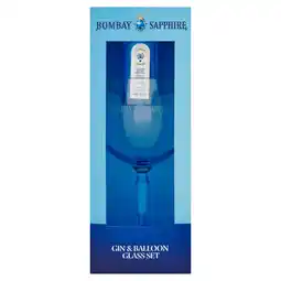 Sainsbury's Bombay Sapphire Gin & Balloon Glass Set 5cl offer