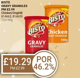 Bestway BISTO Gravy granules chicken/original offer