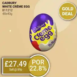 Bestway CADBURY White crème egg offer