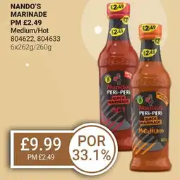 Bestway NANDO'S Marinade Medium/Hot offer