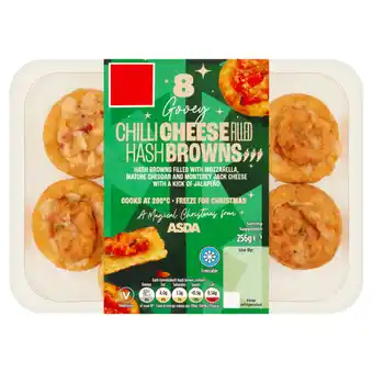 Asda ASDA 8 Gooey Chilli Cheese Filled Hash Browns 256g offer