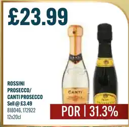 Bestway Rossini prosecco/ canti prosecco offer