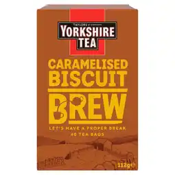 Asda Yorkshire Tea Caramelised Biscuit Brew 40 Tea Bags 112g offer