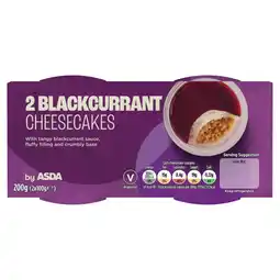 Asda ASDA Blackcurrant Cheesecakes 2 x 100g (200g) offer