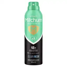 Morrisons Mitchum Invisible Women Clear Fresh Antiperspirant & Deodorant offer