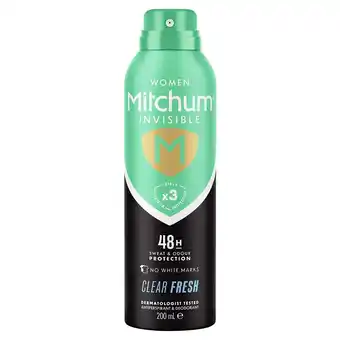 Morrisons Mitchum Invisible Women Clear Fresh Antiperspirant & Deodorant offer