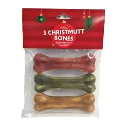 Morrisons Morrisons 3 Christmutt Bones Tasty Chicken And Collagen offer