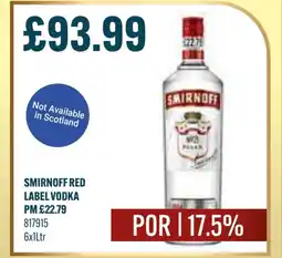 Bestway SMIRNOFF Red label vodka offer