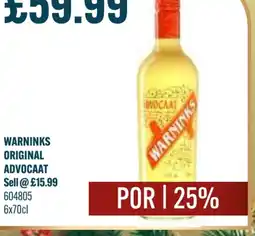 Bestway Warninks original advocaat offer