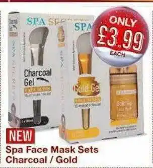 Spa Face Mask Sets Charcoal Gold