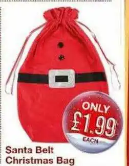 Santa Belt Christmas Bag