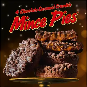 Iceland Iceland 4 Chocolate Caramel Crumble Mince Pies 300g offer