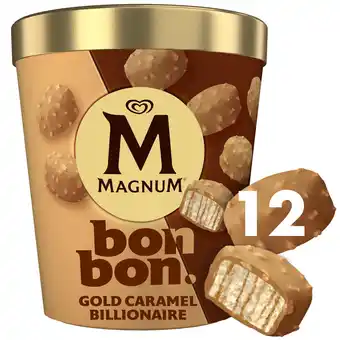 Sainsbury's Magnum Bon Bon Ice Cream Frozen Snack Gold Caramel Billionaire 12x17ml offer