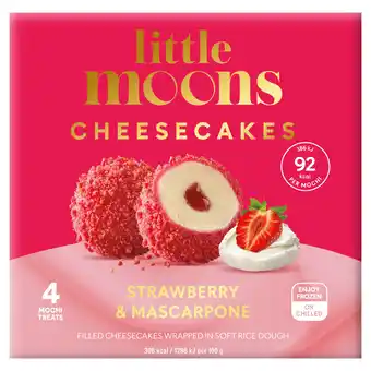 Sainsbury's Little Moons Strawberry & Mascarpone Cheesecakes 4x30g offer