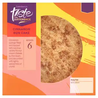 Sainsbury's Sainsbury's Cinnamon Bun Cake, Taste the Difference 345g offer