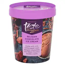 Sainsbury's Sainsbury's Belgian Chocolate Ice Cream, Taste the Difference 480ml offer