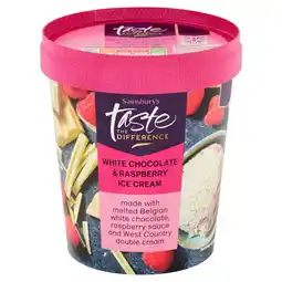 Sainsbury's Sainsbury's White Chocolate & Raspberry Ice Cream, Taste the Difference 480ml offer