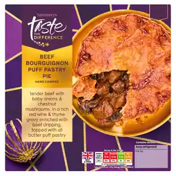 Sainsbury's Sainsbury's Beef Bourguignon Puff Pastry Pie, Taste the Difference 600g offer