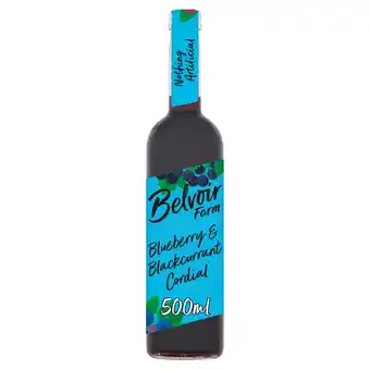 Sainsbury's Belvoir Farm Blueberry & Blackcurrant Cordial 500ml offer