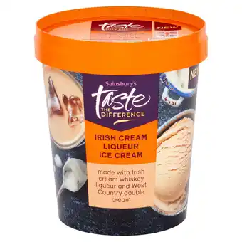 Sainsbury's Sainsbury's Irish Cream Liqueur Ice Cream, Taste the Difference 329g offer