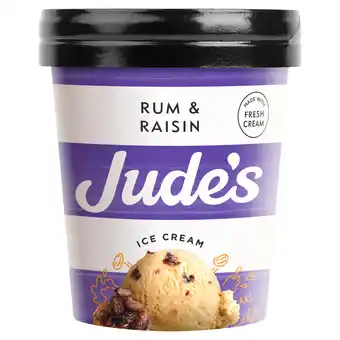 Sainsbury's Jude's Rum & Raisin Ice Cream 460ml offer