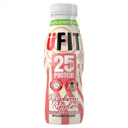 Sainsbury's Ufit Raspberry Ripple Flavour High Protein Milkshake 330ml offer