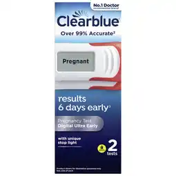 Sainsbury's Clearblue Digital Ultra Early, Pregnancy Test, x2 offer