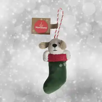 Morrisons Morrisons Hanging Dog In Stocking Decoration offer