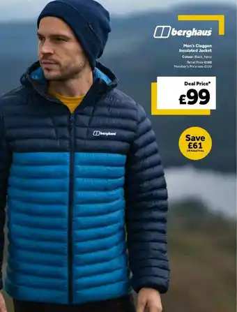 GO Outdoors Men's Claggan Insulated Jacket Berghaus offer