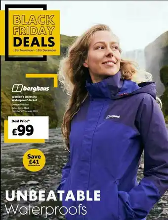 GO Outdoors Women's Orestina Waterproof Jacket offer