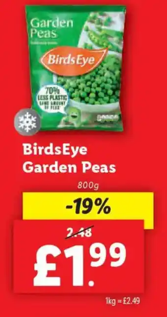 Lidl Birds Eye Garden Peas offer