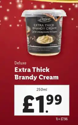 Lidl DELUXE Extra Thick Brandy Cream offer