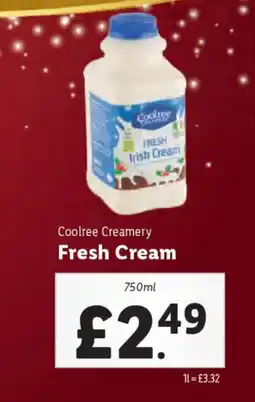 Lidl Coolree Creamery Fresh Cream offer