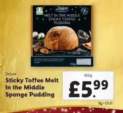 Lidl DELUXE Sticky Toffee Melt in the Middle Sponge Pudding offer