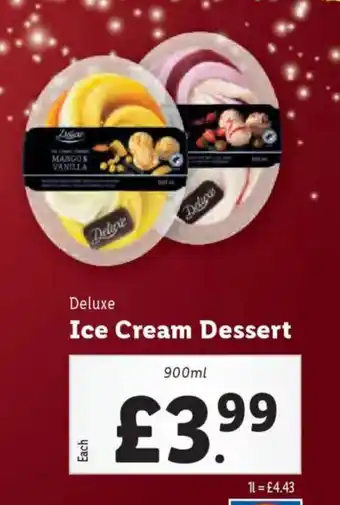 Lidl DELUXE Ice Cream Dessert offer