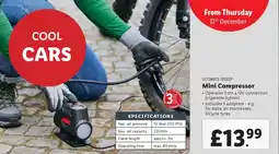 Lidl ULTIMATE SPEED Mini Compressor offer