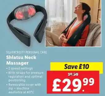 Lidl SILVERCREST® PERSONAL CARE Shiatsu Neck Massager offer