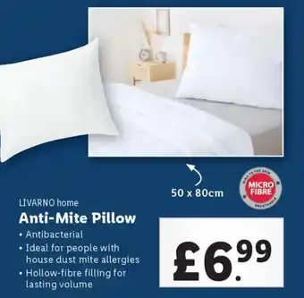 Lidl LIVARNO home Anti-Mite Pillow offer