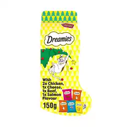 Sainsbury's Dreamies Christmas Gift Variety Stocking Adult Cat Treats 5x30g offer