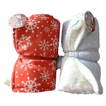 Sainsbury's Rosewood Cupid & Comet Christmas Blanket offer