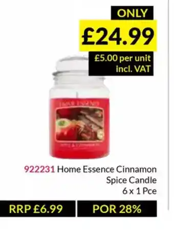 Musgrave MarketPlace Home Essence Cinnamon Spice Candle offer