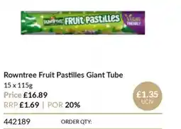 Musgrave MarketPlace Rowntree Fruit Pastilles Giant Tube offer