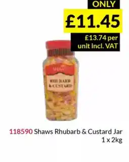 Musgrave MarketPlace Shaws Rhubarb & Custard Jar offer