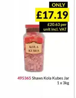 Musgrave MarketPlace Shaws Kola Kubes Jar offer