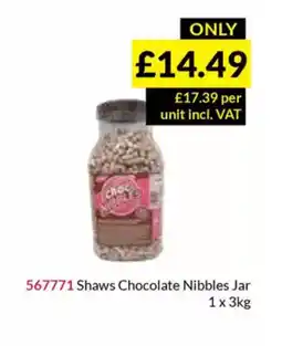 Musgrave MarketPlace Shaws Chocolate Nibbles Jar offer