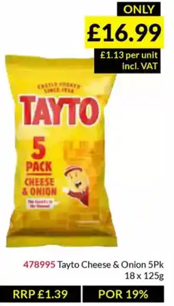 Musgrave MarketPlace Tayto Cheese & Onion 5Pk offer