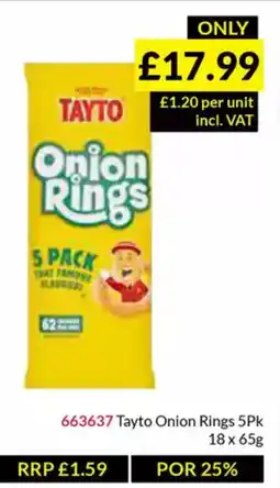 Musgrave MarketPlace Tayto Onion Rings 5Pk offer