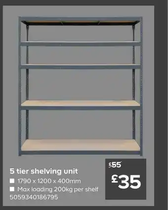 TradePoint 5 Tier Shelving Unit offer